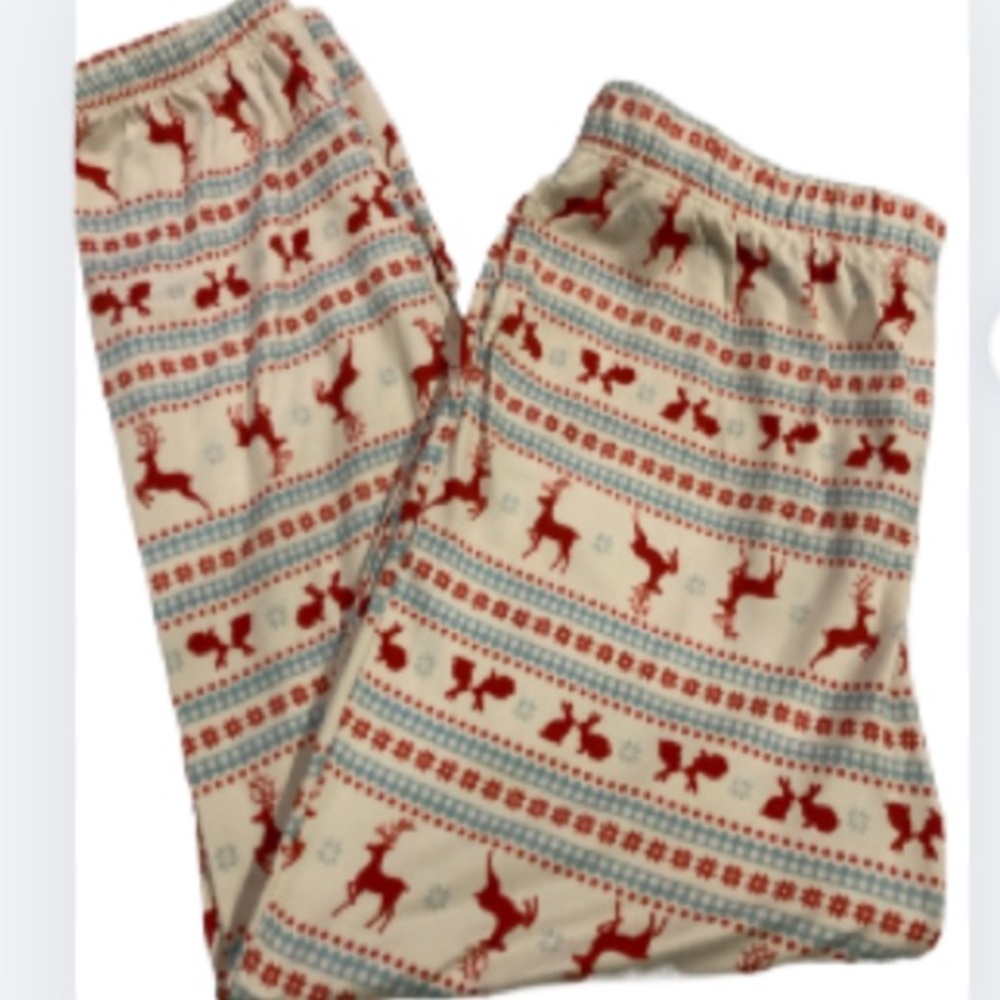 GUC Shosho Intimates Cream + Red + Baby Blue Pajama Pants Size 2X